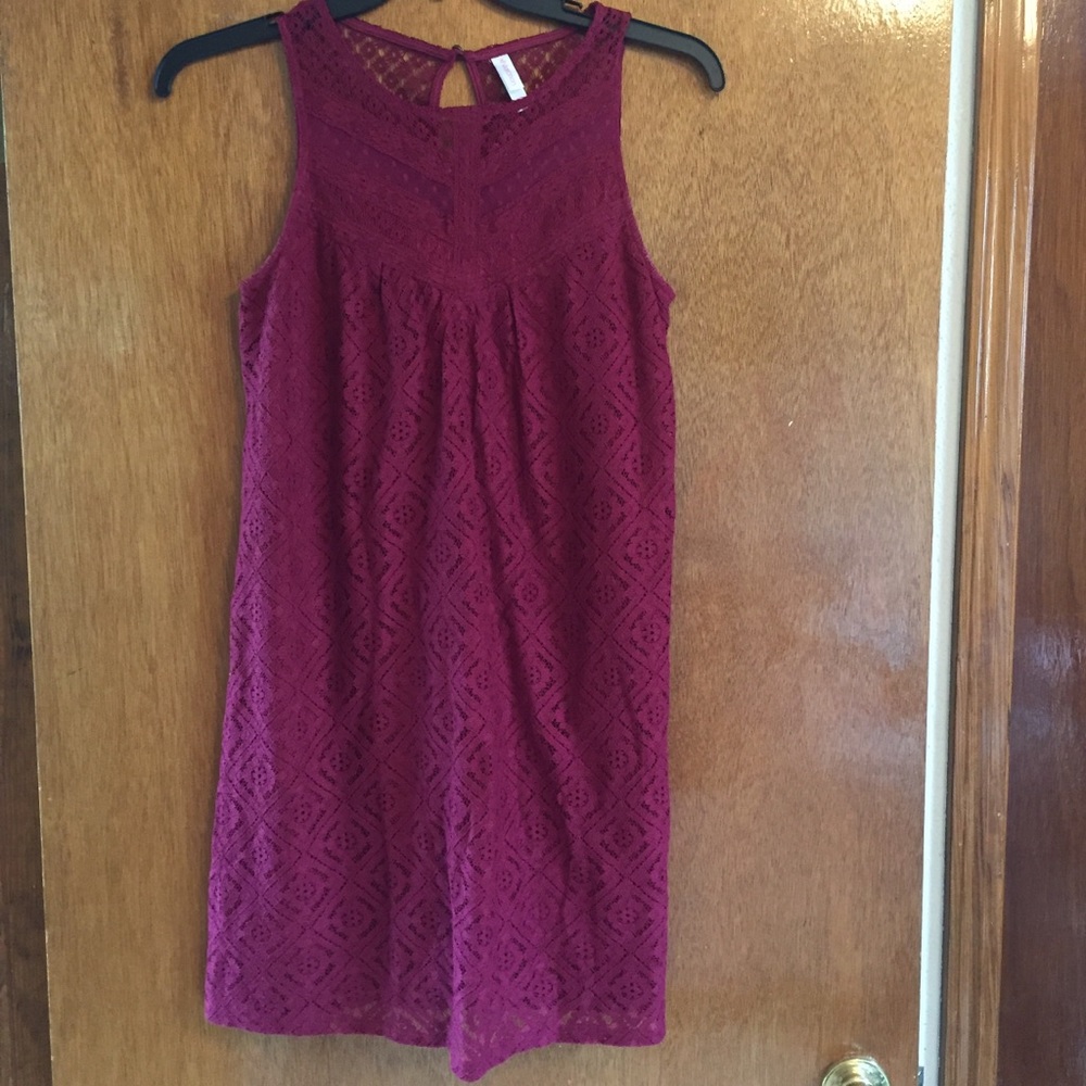 Burgundy Lace Dress